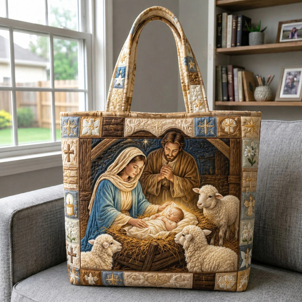 Handmade quilted tote bag