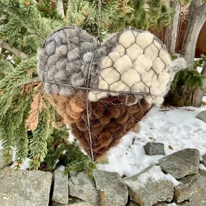 Nesting Heart Alpaca Wool Dispenser
