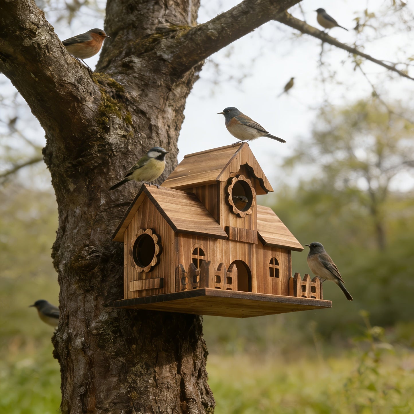Forest Keeper Oak Birdhouse