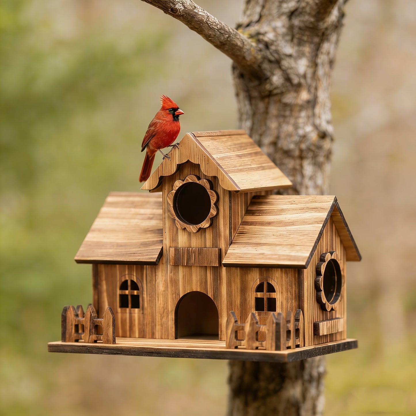 Forest Keeper Oak Birdhouse