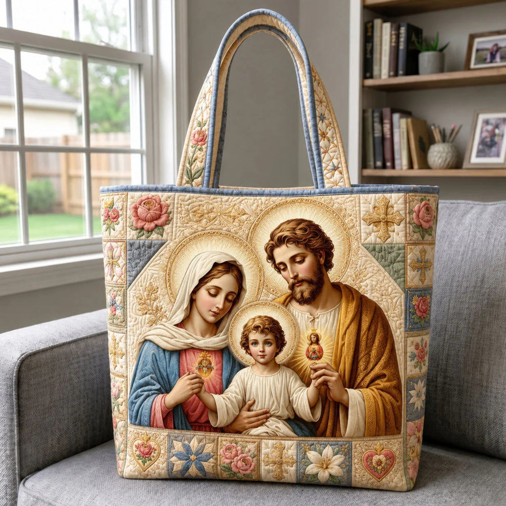 Handmade quilted tote bag